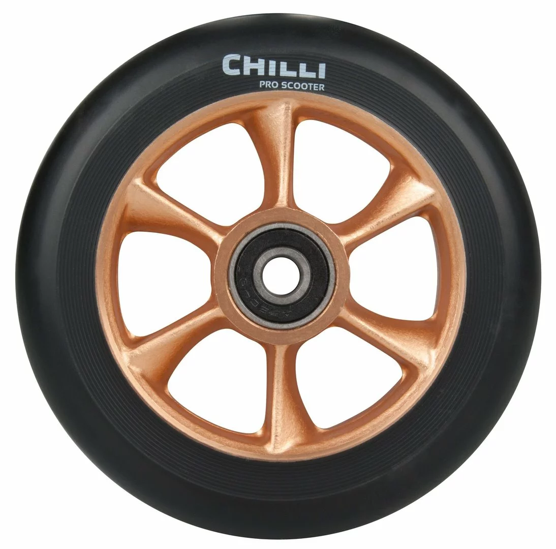 Chilli Pro Scooter Ersatzrolle Wheel Turbo 110mm Black PU / Gold Core