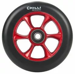 Chilli Pro Scooter Ersatzrolle Wheel Turbo 110mm Black PU / Red Core