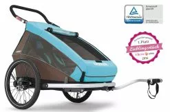 Croozer Kid Plus For 2 Ab 2016 Mit Licht Gefedert Mit Buggy-, Walker- Und Fahrrad-Opt. Sky-blue ***