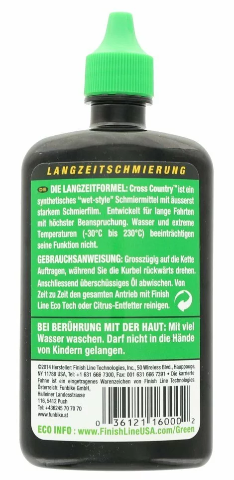 Finishline Kettenöl Cross Country Synthetisch 120ml – Bild 2