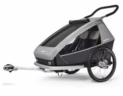 Croozer Kid Keeke 2 Gefedert Mit Fahrrad- Und Buggy-Option Stone Grey